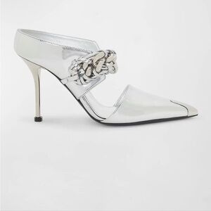 Alexander McQueen punk Silver Women's Heels- sz 7 - stiletto
